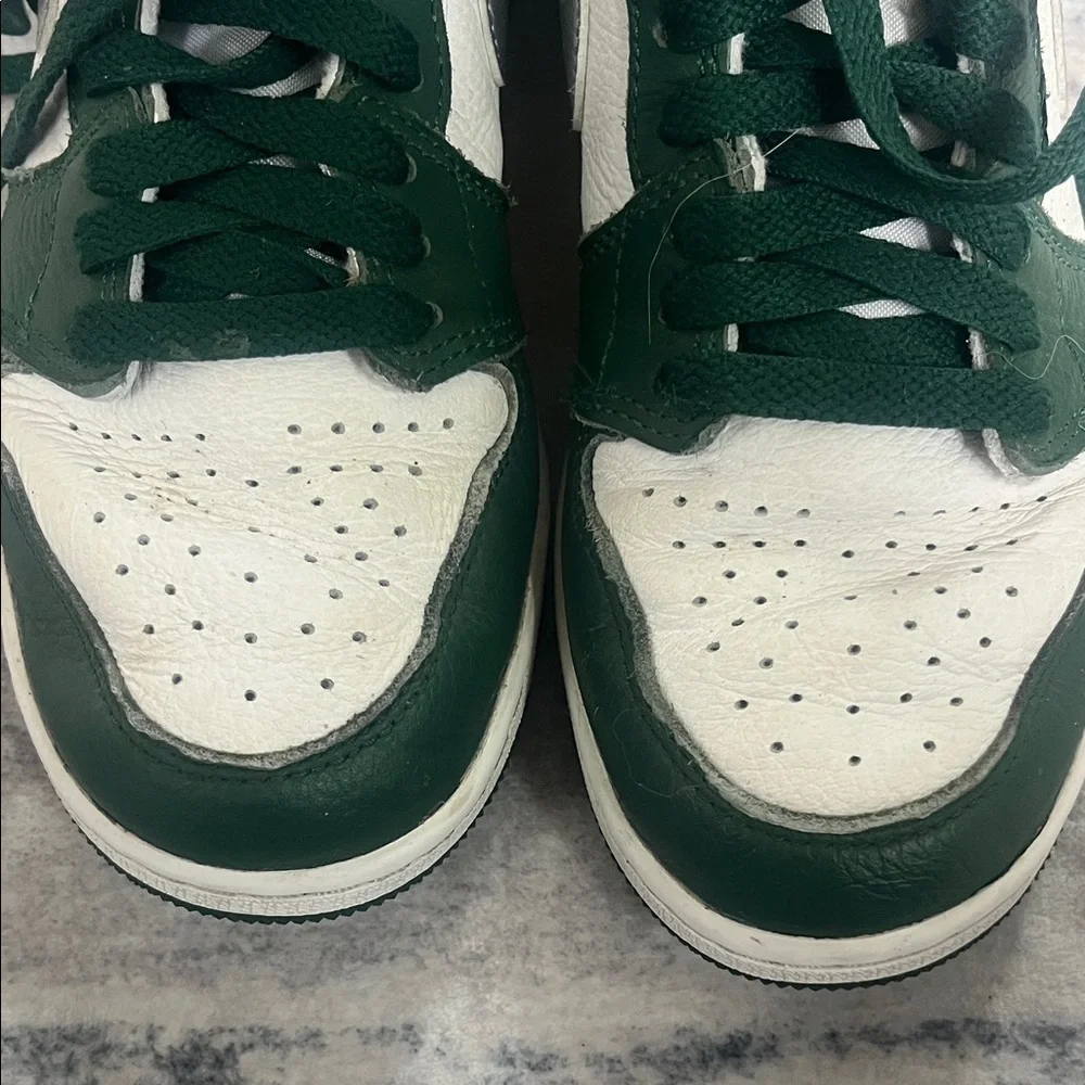 Nike Air Jordan Kids Sneakers Green White Silver